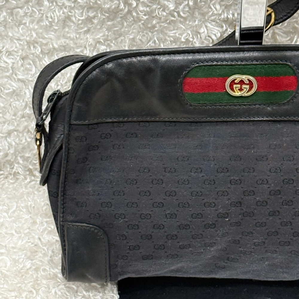 Vintage Gucci Interlocking GG Monogram Supreme Sherry Web Ophidia Bag - Picture 3 of 16